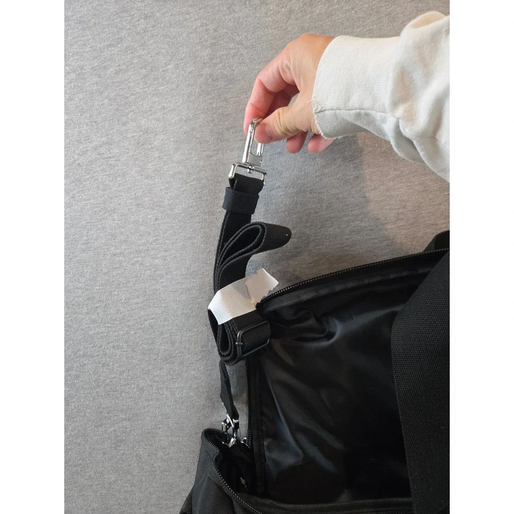 BEIS The Garment Duffle Bag Unisex Black 2-in-1 Travel Weekender NEW NWT